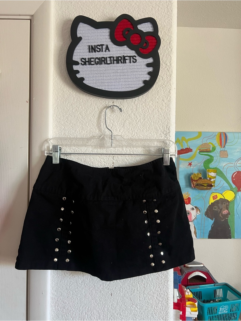 Y2K styled grunge skirt
